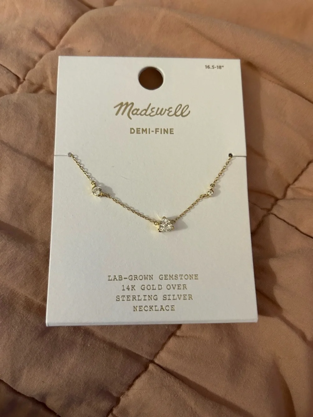 NWT Madewell Demi-Fine Crystal Station Necklace - Picture 5 of 7